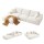 Artiss 3-Seater Modular Boneless L-Shaped Sofa Bed Corduroy White 275x170cm Comfortable Supportive Cushioning