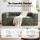 Artiss Comfort Boneless 3‑Seater Compressed Sofa Bed 186cm Green Luxury Chenille High‑Density Foam Core