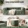 Artiss Comfort Boneless 3‑Seater Compressed Sofa Bed 186cm Green Luxury Chenille High‑Density Foam Core