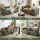 Artiss Comfort Boneless 3‑Seater Compressed Sofa Bed 186cm Green Luxury Chenille High‑Density Foam Core