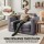 Artiss 2-Seater Corduroy Convertible Boneless Sofa Bed Grey Pull Out Couch with Pillows 140cm Wide