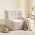 Artiss Single Small Boneless Floor Couch White Fabric Modular Memory Foam Ergonomic L-Shaped Chair 1 Seater