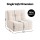 Artiss Single Small Boneless Floor Couch White Fabric Modular Memory Foam Ergonomic L-Shaped Chair 1 Seater