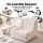 Artiss Single Small Boneless Floor Couch White Fabric Modular Memory Foam Ergonomic L-Shaped Chair 1 Seater