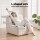 Artiss Single Small Boneless Floor Couch White Fabric Modular Memory Foam Ergonomic L-Shaped Chair 1 Seater