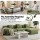 Artiss 300cm Modular Boneless Sofa Bed L Shaped Sectional Corduroy Green Spacious Convertible Comfort