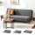 Artiss 1.9m 3-Seater Sofa Bed Grey with Innerspring Core Soft Fibre Wrap Adjustable Couch Futon 3-Position