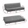 Artiss 1.9m 3-Seater Sofa Bed Grey with Innerspring Core Soft Fibre Wrap Adjustable Couch Futon 3-Position