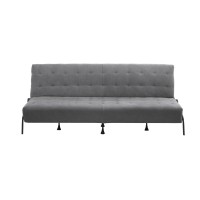 Artiss 1.9m 3-Seater Sofa Bed Grey with Innerspring Core Soft Fibre Wrap Adjustable Couch Futon 3-Position