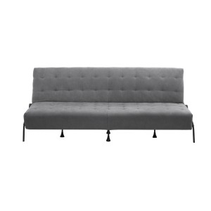 Artiss 1.9m 3-Seater Sofa Bed Grey with Innerspring Core Soft Fibre Wrap Adjustable Couch Futon 3-Position