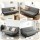 Artiss 1.9m 3-Seater Sofa Bed Grey with Innerspring Core Soft Fibre Wrap Adjustable Couch Futon 3-Position