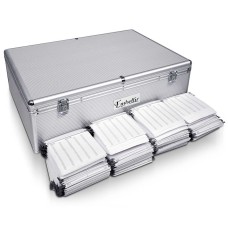 Embellir CD & DVD Storage Case, Aluminium, 1000 Disc Capacity, Silver, Durable & Lightweight with Lock & Key Security
