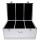Embellir CD/DVD Storage Case, Aluminium, Holds 500 Discs, Silver, Includes 250 Inserts, Lockable with Keys