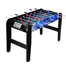 4FT Soccer Foosball Table - MDF Construction, Chrome Steel Rods, Anti-Slip Handles, Family Party Game Blue