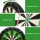 18" Premium Sisal Dartboard Set with Rotating Score Ring, Staple-Free Divider, 6 Steel Darts, Wall Mount, Party Game