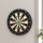 18" Premium Sisal Dartboard Set with Rotating Score Ring, Staple-Free Divider, 6 Steel Darts, Wall Mount, Party Game