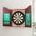 18" Sisal Dartboard and Wooden Cabinet Set with 6 Steel Darts, Rotating Score Ring, Staple-Free Divider, Brown