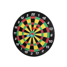 16" Magnetic Dartboard for Kids and Family, Safe Needleless Darts, Indoor Outdoor Game, Durable Plastic, Red Black