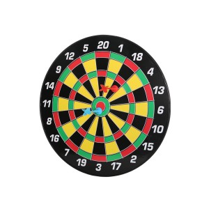 16" Magnetic Dartboard for Kids and Family, Safe Needleless Darts, Indoor Outdoor Game, Durable Plastic, Red Black