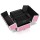 Embellir Makeup Case Beauty Trolley, Aluminium Frame, 35x25x75cm, Pink, 7-in-1 Portable Cosmetic Organiser with Wheels