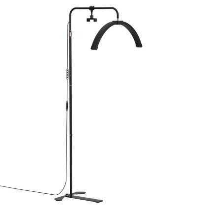 Embellir LED Beauty Light Half Moon Lamp: 252 Beads, Adjustable 144-180cm, Remote, Phone Holder, 3000K-6000K,