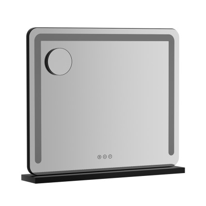 Embellir Makeup Mirror, Aluminum Frame, 60x50cm, Black, Hollywood Vanity with LED Light, Touch Controls, 3 Color Temps