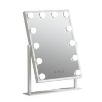 Embellir Makeup Mirror, Metal Frame, 30x41cm, White, Hollywood Vanity LED Light, 360° Rotation, Touch Control