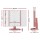 Embellir Tri-fold Makeup Mirror with LED Light, ABS Glass, Pink, 34.5x12.5x29.5cm, 1X2X3X