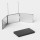 Embellir Trifold Mirror: Portable 360° 3-Way Telescoping Hook, 30x20cm Panels, Magnetic PP & Glass for DIY Styling