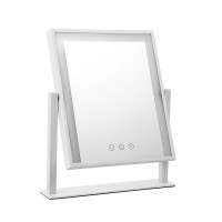 Embellir Makeup Mirror, Metal Frame, 30x40cm, White, Hollywood Vanity LED Light, Rotatable, Touch Control