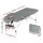 Zenses Massage Table, Aluminium, 55cm Wide, Grey, 210cm Length, Portable 2-Fold, Bonus Disposable Cover Set