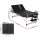 Zenses Massage Table, Aluminium, 85cm, Black, 215cm Length, Portable 3-Fold Beauty Bed with Adjustable Heights