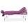 Zenses Massage Table 75cm Portable 3 Fold Aluminium Beauty Bed, Violet, Adjustable Heights, Sturdy Frame, Free Carry Bag