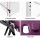 Zenses Massage Table 75cm Portable 3 Fold Aluminium Beauty Bed, Violet, Adjustable Heights, Sturdy Frame, Free Carry Bag