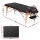 Zenses 70cm Portable 2-Fold Wooden Massage Table Black 300kg Capacity 3.5cm Foam Vinyl Surface Adjustable
