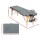 Zenses Massage Table, Wooden & Aluminium, 56cm, Grey, Portable 2-Fold Beauty Bed, 9 Adjustable Heights, 300kg Capacity