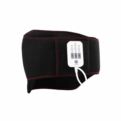 Livemor Lumbar Traction and Heat Back Massager Belt 124cm with 6-Level Airbags and 9-Level Vibration