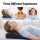 Livemor Back Massager with Heat and Traction Large Neck Shoulder Lumbar Support Pillow Rechargeable Remote