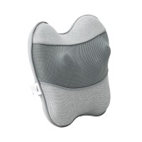 Livemor Back Massager with Heat USB Neck Shoulder Pillow 3-Speed Ergonomic Lumbar Support Portable Grey