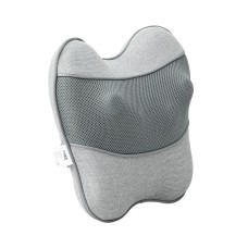 Livemor Back Massager with Heat USB Neck Shoulder Pillow 3-Speed Ergonomic Lumbar Support Portable Grey