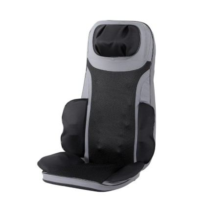 Livemor 8-Nodes Full Back Massage Cushion with Heat, 6 Auto Modes, Vibrating Lumbar, Home Office Car Use, Black