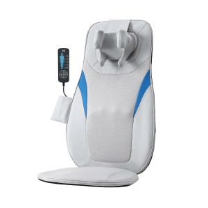 Livemor BIRO Full Back 3D Kneading Heating Massage Cushion - Ergonomic Neck, Adjustable Zones, Vibration, Grey 72cm