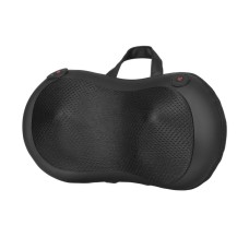 Livemor Ultra Slim Shiatsu Neck & Back Massager with Heat, PU Leather, 3 Speeds, USB Charging, Black, 1-Year Warranty