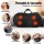 Livemor Ultra Slim Shiatsu Neck & Back Massager with Heat, PU Leather, 3 Speeds, USB Charging, Black, 1-Year Warranty
