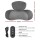 Livemor 2-in-1 Neck Massager Pillow with Heat Memory Foam Cervical Support 3-Speed Vibration USB-C Rechargeable