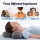 Livemor 2-in-1 Neck Massager Pillow with Heat Memory Foam Cervical Support 3-Speed Vibration USB-C Rechargeable