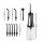 Devanti Cordless Water Flosser Black - 350ml Tank, 5 Modes, 8 Nozzle Heads, IPX7 Water-resistant, USB-C Rechargeable