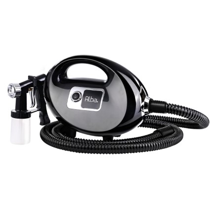 Alba Professional HVLP Spray Tan Machine Kit Black – Sunless Tanning Gun, 250ml Capacity, 3 Spray Patterns, 700W