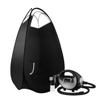 Alba. 700W HVLP Sunless Spray Tan Machine Kit with Washable Pop-Up Tent, Adjustable Spray Gun, Quiet Motor, Black