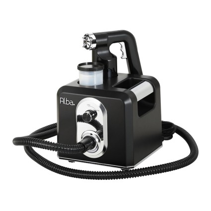 Alba Professional 500W Black Spray Tan Machine Gun with Adjustable Heat, 8 Flow Levels, 3 Spray Patterns, 250ml Cup